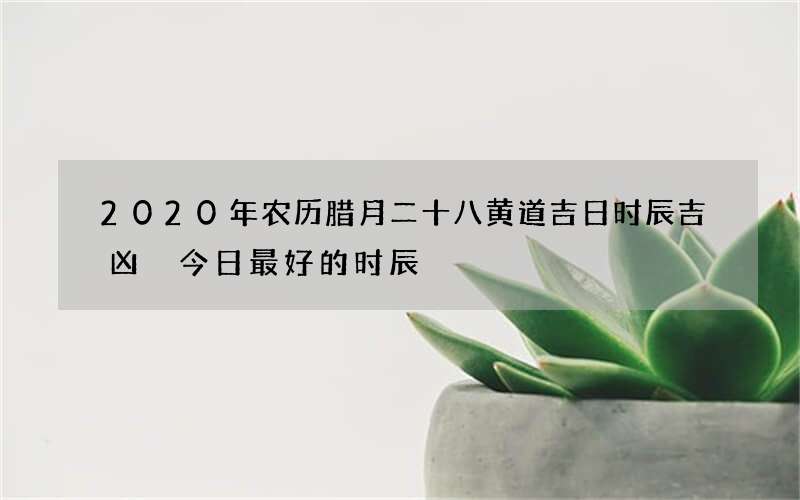 2020年农历腊月二十八黄道吉日时辰吉凶 今日最好的时辰
